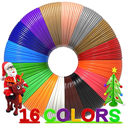 dikale 16-Color 320ft PLA 3D Pen Filament Refills - 1.75mm, Kids Safe, 250 Stencils eBook - for SCRIB3D P1 and MYNT3D Pens - Image 5