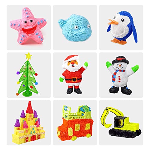 dikale 16-Color 320ft PLA 3D Pen Filament Refills - 1.75mm, Kids Safe, 250 Stencils eBook - for SCRIB3D P1 and MYNT3D Pens - Image 4