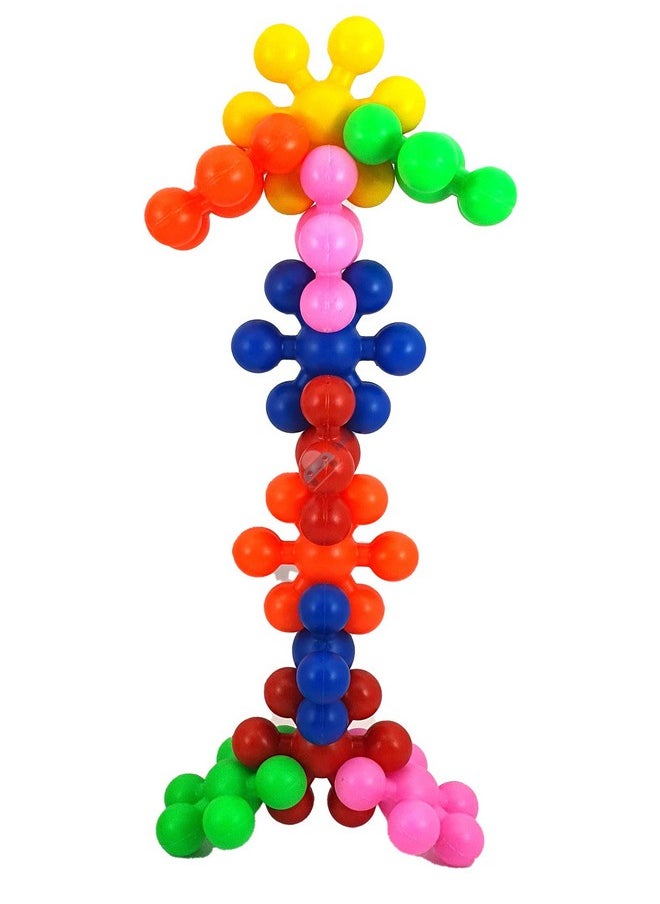 FunBlast FunBlast DIY Connecting Building Blocks Toy Puzzle Block Games for Kids Learning Toy for Kids - (12 Blocks) Multicolor (72 pieces)  - Image 2