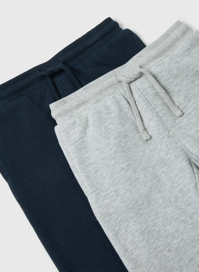 Matalan 2 Pack Boys Navy & Grey Joggers Set