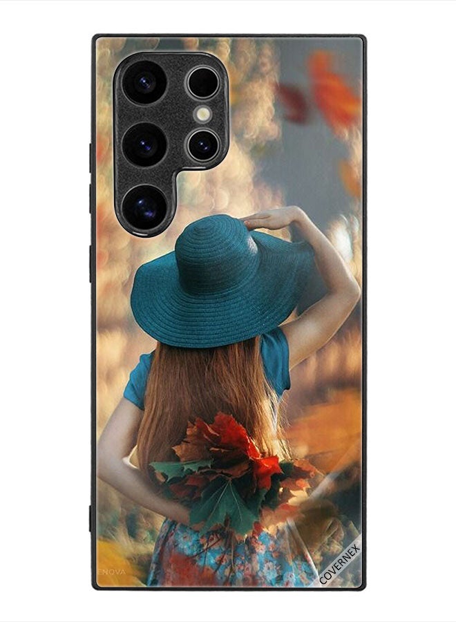 Covernex Protective Case Cover For Samsung Galaxy S24 Ultra Hat Girl Hiding Love Leaves - Image 1