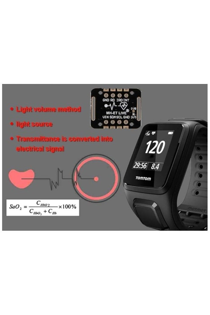 Heart Rate Sensor Module MAX30102 Blood Oxygen Sensor Compatible with Arduino STM32 - Image 4