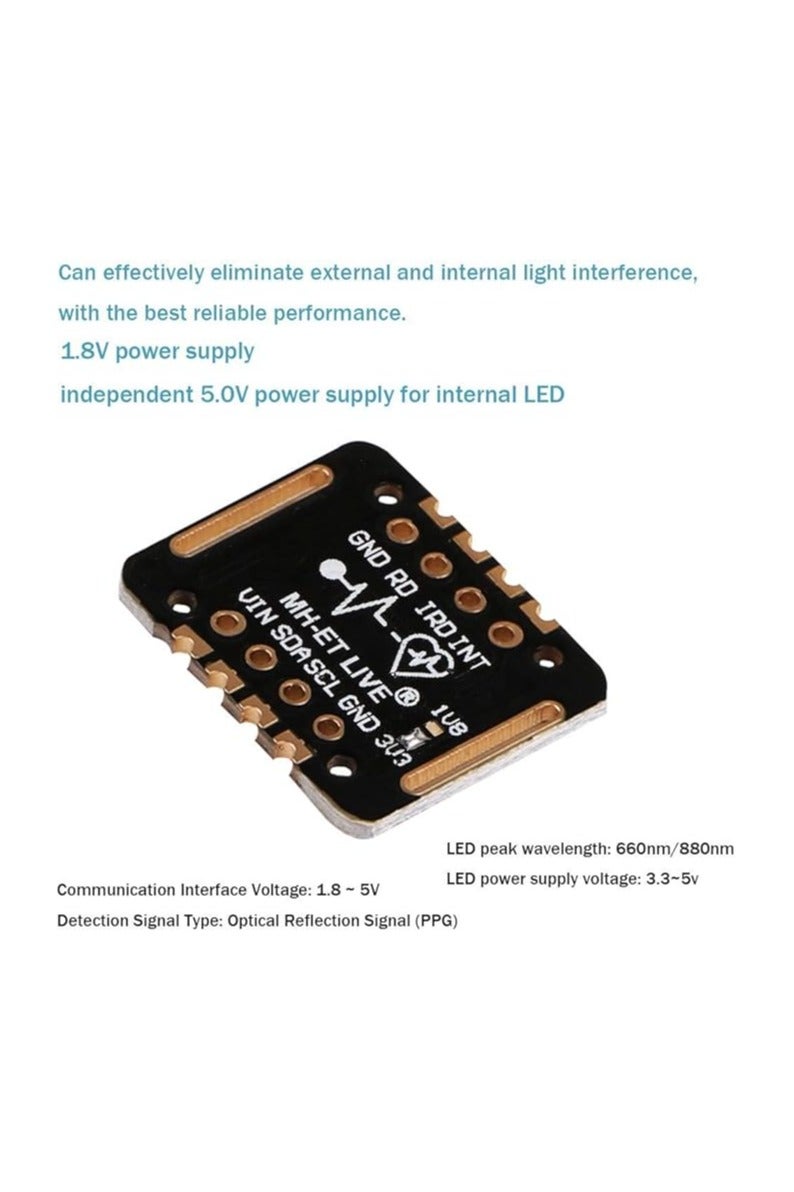 Heart Rate Sensor Module MAX30102 Blood Oxygen Sensor Compatible with Arduino STM32 - Image 3