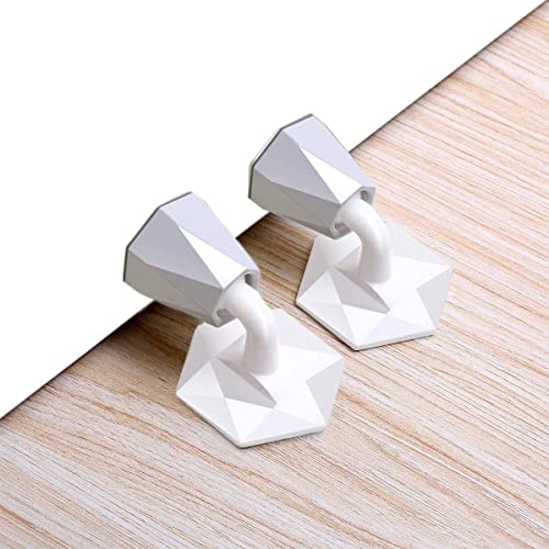 KolorFish Silicone Door Stopper Sound Absorption Drill-Free Door Holder for Bedroom Bathroom Kitchen Home Office White (Pack of 2) - Image 1