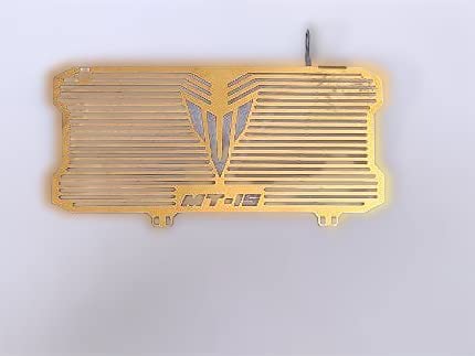 SELVIKE Stainless Steel Motorcycle Radiator Guard Protector Grill for MT15 (GOLD) - Image 2