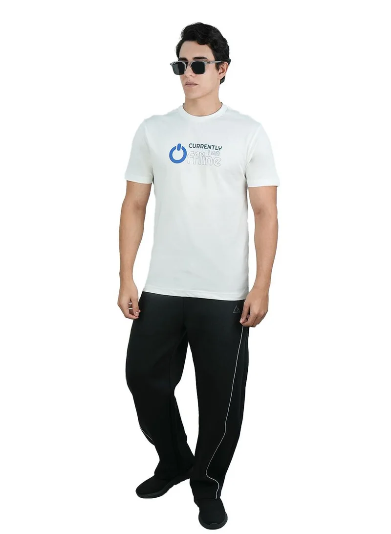 GIORDANO  Men's Slim Fit Cotton Jersey Message Print Tee for Men | Best Price UAE