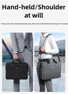 T I G O 14 inch Professional Office Laptop Bag Water Resistant Anti theft Messager Bag with Zipper Pockets and adjustable shoulder strap Sling Bag for Men and Women Black  - Image 4