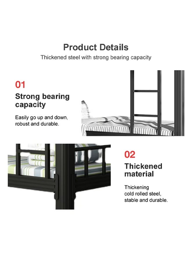 NKX Double Decker Bunker Bed Sturdy Metal Frame, Space-Saving Design - Image 5