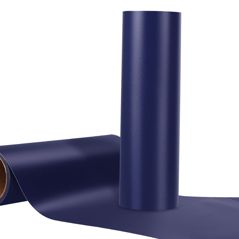 WRAPXPERT Navy Blue Vinyl12 x10ft Blue Permanent Vinyl Matte Blue Adhesive Vinyl Roll Compatible with All Cutting Machines Dark Blue