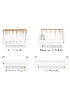 Snuz Kot Skandi Cot Bed For Infant And Baby/Kids/Toddler, Easily Convert To Toddler Bed, Made of Sustainably Sourced Wood, Suitable From 0 To 10 Years (W72 X L133Cm X H89Cm) - Natural  - Image 3