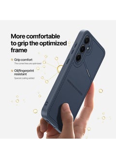 DUX DUCIS DUX DUCIS Rafi II Series Case for Samsung Galaxy A55 5G Case Wallet with Kickstand and Credit Card Holder Compatible with MagSafe Leather Heavy Duty Protective Case Cover (Blue)  - Image 4
