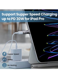 SYOSI 2 Pcs USB C to Lightning Adapter with 30W PD Support Fast Charging Notebook 65W charging USB C Adapter Female to Lightning  Male USB Type C Converter Fit Compatible with iPhone 15 Pro iPad Series  - Image 3