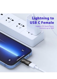 SYOSI 2 Pcs USB C to Lightning Adapter with 30W PD Support Fast Charging Notebook 65W charging USB C Adapter Female to Lightning  Male USB Type C Converter Fit Compatible with iPhone 15 Pro iPad Series  - Image 4
