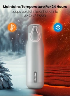 Moxedo Moxedo Vacuum Flask Stainless Steel Double Wall Vacuum Insulated for Hot and Cold BPA Free 500ML Leak Resistant for Gym, Home, Office, Outdoor and Work  - Image 5