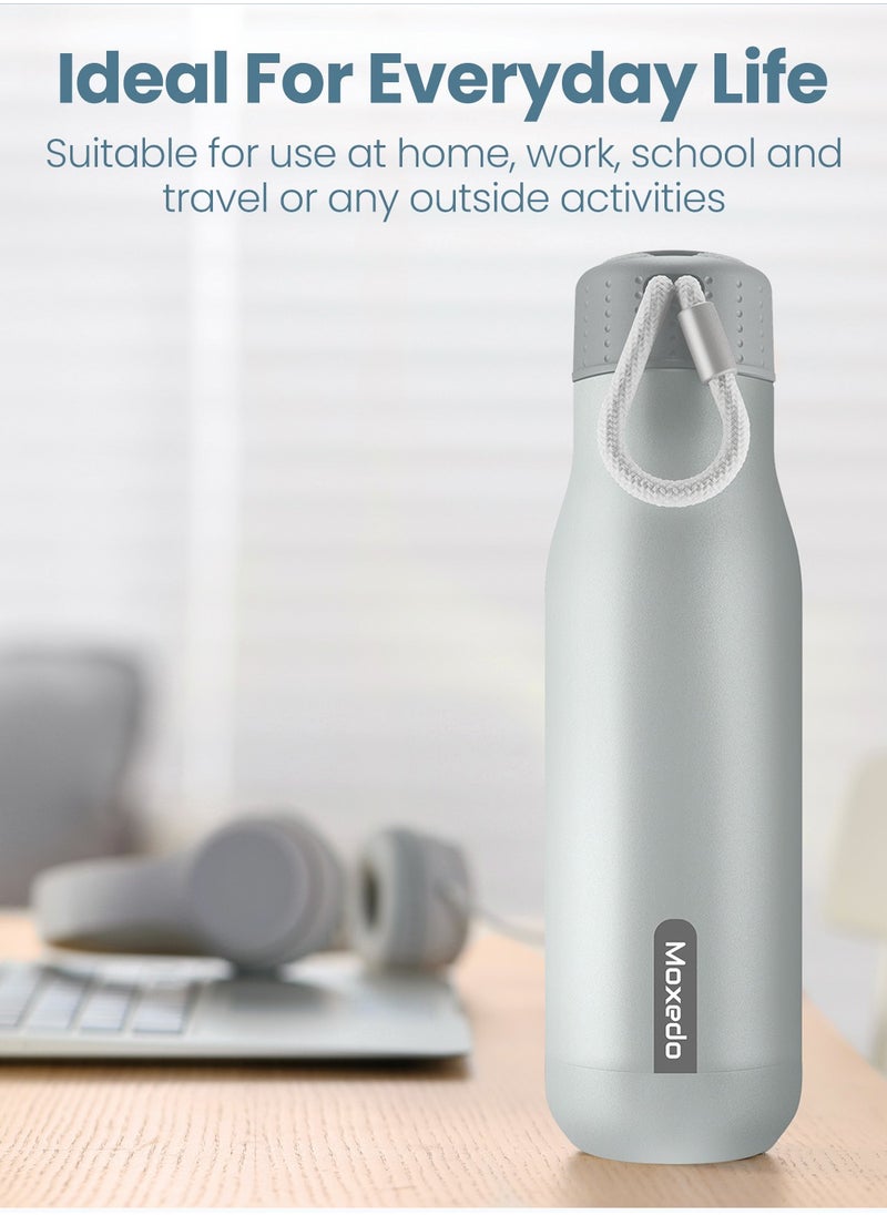Moxedo Moxedo Vacuum Flask Stainless Steel Double Wall Vacuum Insulated for Hot and Cold BPA Free 500ML Leak Resistant for Gym, Home, Office, Outdoor and Work  - Image 4