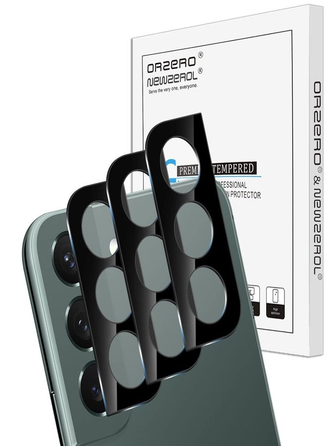 Orzero (3 Pack) Camera Lens Protector Compatible for Samsung Galaxy S22 5G, Samsung Galaxy S22 Plus 5G, Protector de Cámera Tempered Glass 9 Hardness HD Anti-Scratch Full Coverage Bubble-Free - Image 1