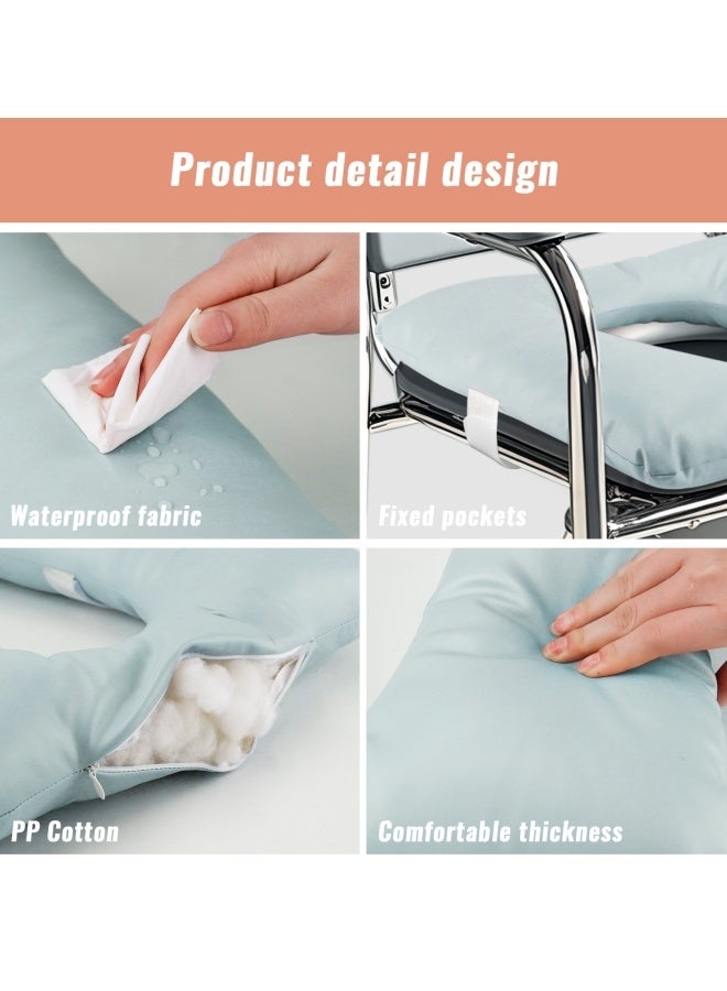 vocheer Bedside Commode Cushion, Seniors Portable Seat Cushion for Toilet/Shower/Bedside, Universal Fit Commode Padded Seat for Elderly, Seats Pad Cover Toilet Seats 17x17 with Fixing Straps  - Image 3
