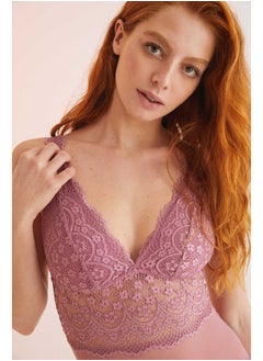 women'secret Tulle lace halter bodysuit  - Image 2