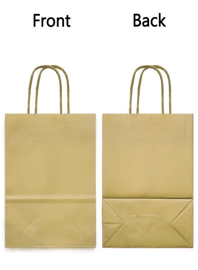 AZOWA Bronzing Gold Gift Bags Mini Kraft Paper Bags with Handles (4.7 x 2.4 x 6 in, Gold, 12 Pcs) - Image 5