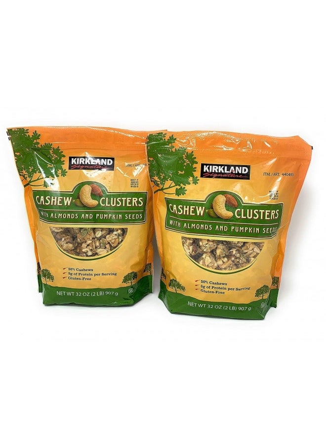 Kirkland Signature Cashew Clusters, 2 Lbs (2 Pack)