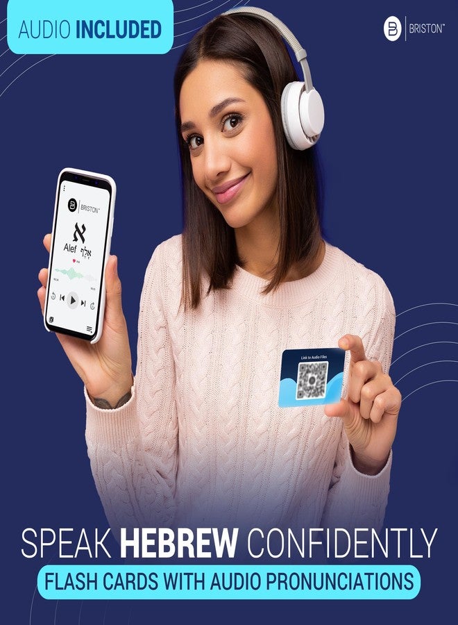 بريستون بطاقات تعليمية للأبجدية العبرية التوراتية - ٥٤ حرفًا من حروف الألف-بِت مع الترجمة والنطق - أداة تعليمية لتعلم اللغة للطلاب والكبار - إصدار بريستون العبري - Image 5