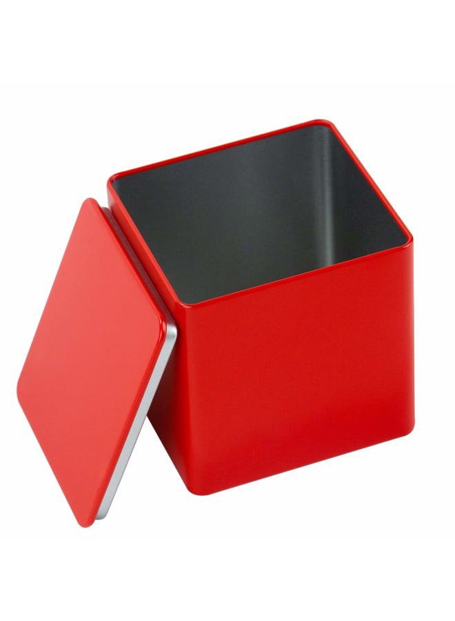 Tianhui Square Tin Can Empty Cube Steel Box Storage Container kit 65mm Series for Treats, Gifts, Favors, Loose Tea, Coffee and Crafts, Red, 3S - Image 4