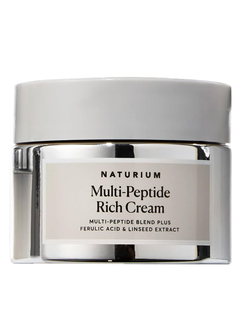 NATURIUM Naturium MultiPeptide Rich Cream Hydrating  Nourishing to Help Appearance of Fine Lines  Wrinkles Vegan  CrueltyFree 17 oz 