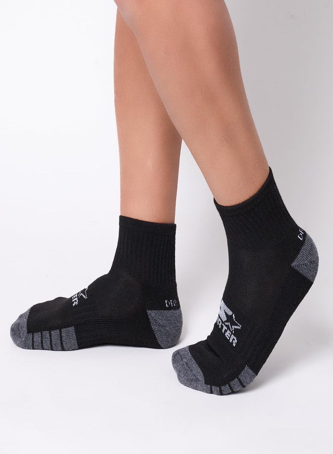 ستارتر جوارب رجالية من ستارتر، عبوة من 10 أزواج، نصف مبطنة (أسود/أبيض/رمادي، مقاسات 6-12) - Image 4