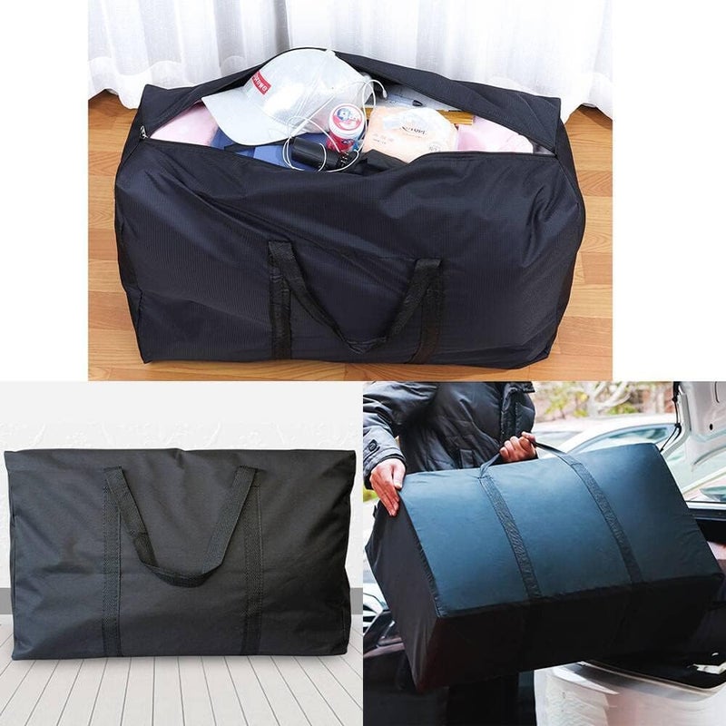 Waterproof Clothes Storage Bag 65x55 cm, Heavy Duty Bedding & Blanket Organizer, Dustproof Quilt Storage Bag with Strong Zipper & Handles (Two packs) - Image 4