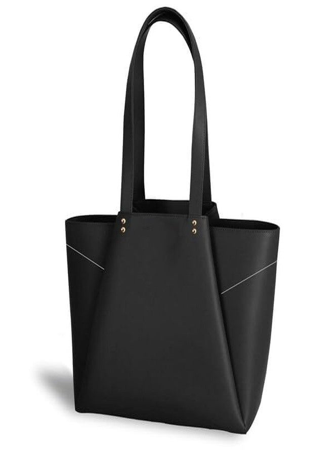 HaveGlam Premium Classic PU Leather Tote Bag for Women | Stylish Shoulder Handbag for Office, Travel & Daily Use | Large Capacity Casual Tote Purse for Girls & Ladies-Black - Image 1