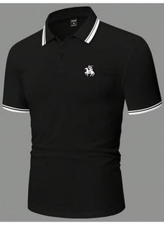 Lymio Lymio Men T-Shirt || T-Shirt for Men || Plain T Shirt || T-Shirt (Polo-11-13) (M, Black) 