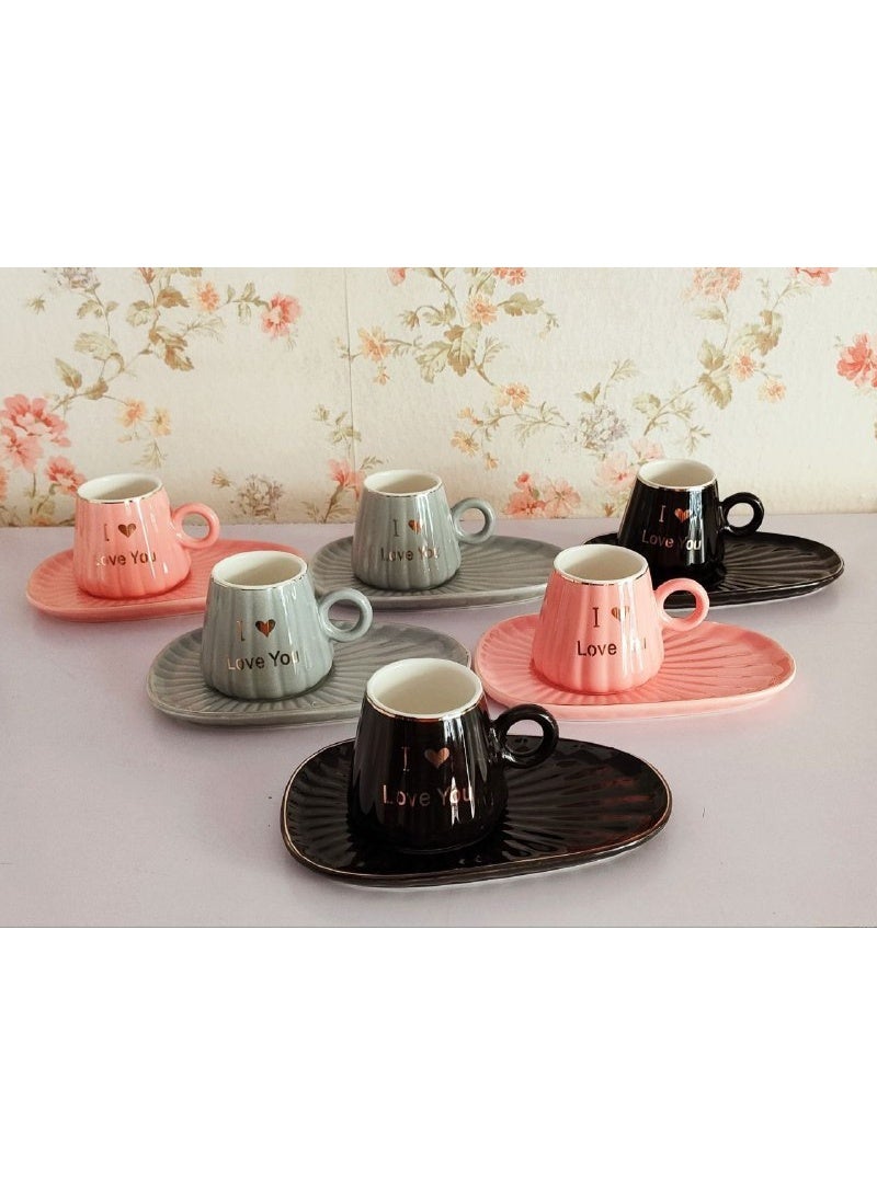 12-piece porcelain coffee set  - Image 4