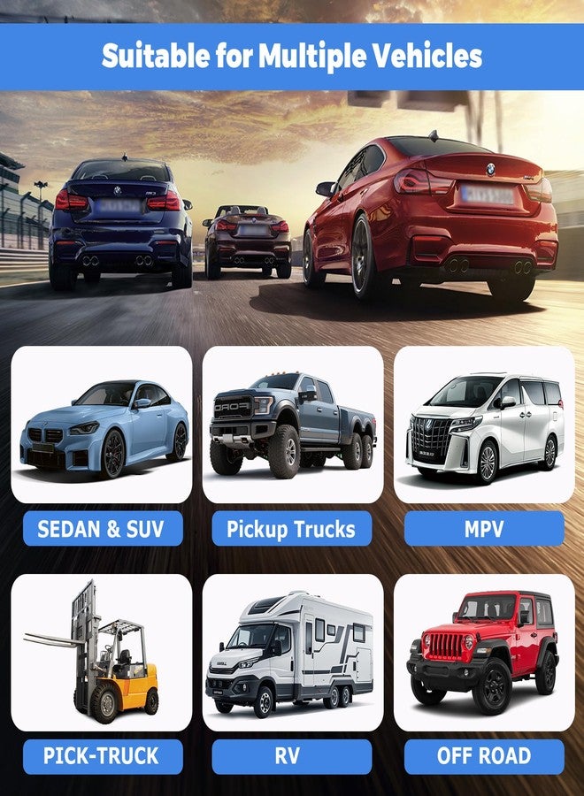 LETOURWM نظام مراقبة ضغط الإطارات RV - ترقية TPMS 2025 لمراقبة ضغط الإطارات مع 6 حساسات، شحن شمسي وشاحن USB Type-C، شاشة LCD ملونة، نطاق 0-9.9BAR/144PSI، 6 أوضاع إنذار لـ RV/مقطورة/شاحنة IP68 - Image 5