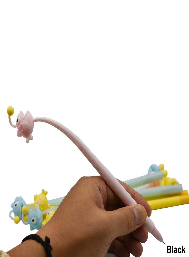 Maydahui 8 PCS Cartoon Lantern Fish Rollerball Gel Pens Novelty Sea Animal Pen Soft Silicone Black Ink for School Party Office - Image 5