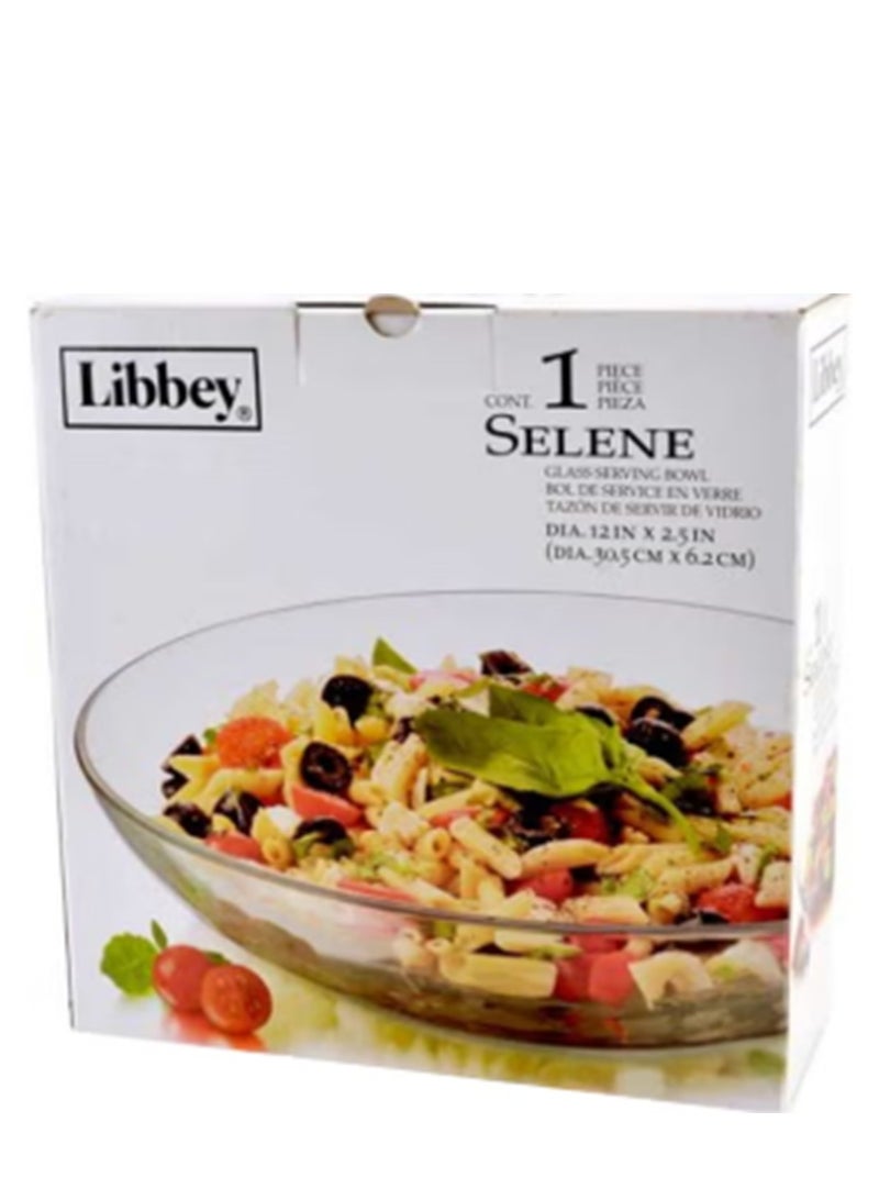 LIBBEY Multipurpose deep glass plate and bowl for salad and fruits 32*12 cm - Image 3
