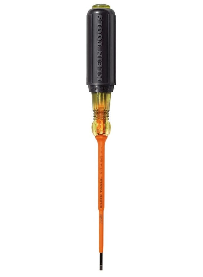 Klein Tools 612-4-INS Insulated 1/8-Inch Slotted Screwdriver, 4-Inch - Image 4