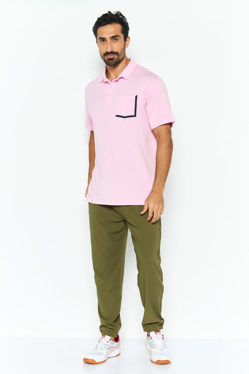 PUMA Men Sportwear Fit Short Sleeve Training Polo Shirt, Pink - Image 2