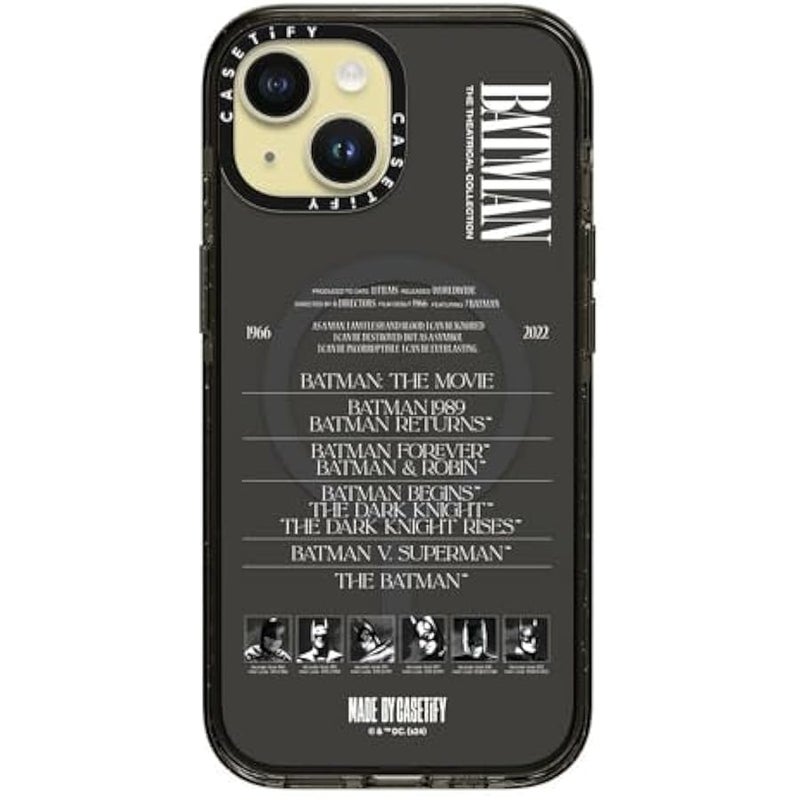 Casetify Impact iPhone 15 Case 【Batman Co-Lab / 4X Military Grade Drop Tested / 8.2ft Drop Protection/Compatible with Magsafe】 - A Hero Can be Anyone - Clear Black - Image 2