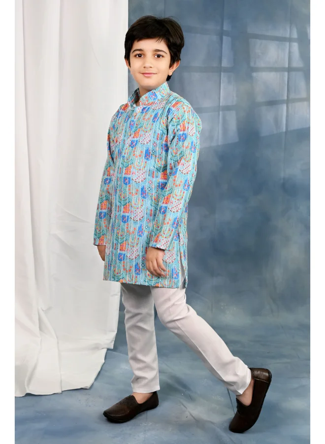 BT DEZINES Light Blue Kurta and Pyjama Set for Boys