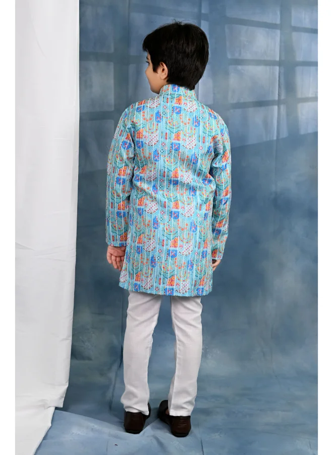 BT DEZINES Light Blue Kurta and Pyjama Set for Boys