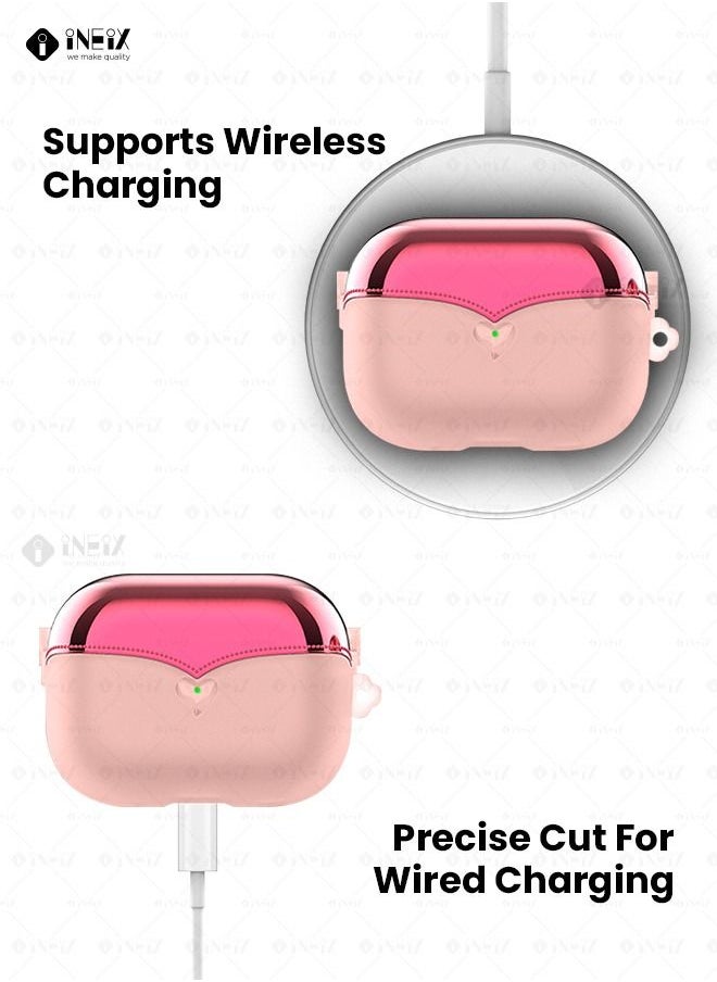 INEIX Luxury Design Shockproof Case for Apple AirPod Pro 2- 2022-Pink  - Image 3