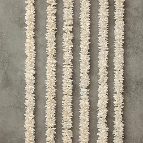 RR Crafts Lotus Bells Pink Off-White Flower Hangings – Pooja Room & Mandir Decoration, Door Hanging, Diwali Decoration Items, Long Length Lotus Decor (Set of 7 Pcs) - Image 5