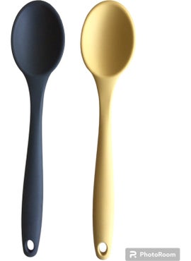 Bybirgül Large Size Fireproof Non-Stick Silicone 2-Piece Spatula Spoon Set Anthracite, Yellow Color 2 Pieces - pzsku/ZB520D4C336ADB9C66225Z/45/_/1730585139/3d6c2c3c-6d3e-4563-a9a3-cf13f4d3729c