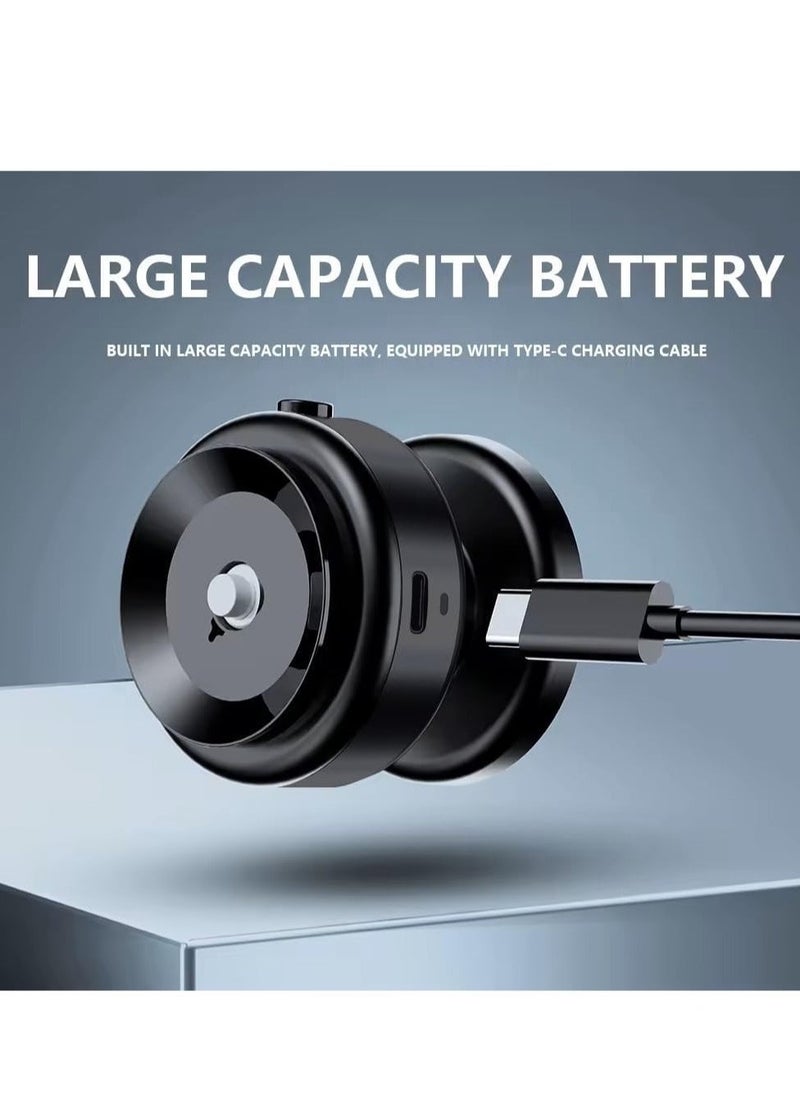 حامل هاتف مغناطيسي جديد للسيارة، المرآة، الصالة الرياضية - حامل هاتف سيارة مغناطيسي دوار 360° - متوافق مع الأسطح المعدنية والزجاجية (أسود) - Image 4