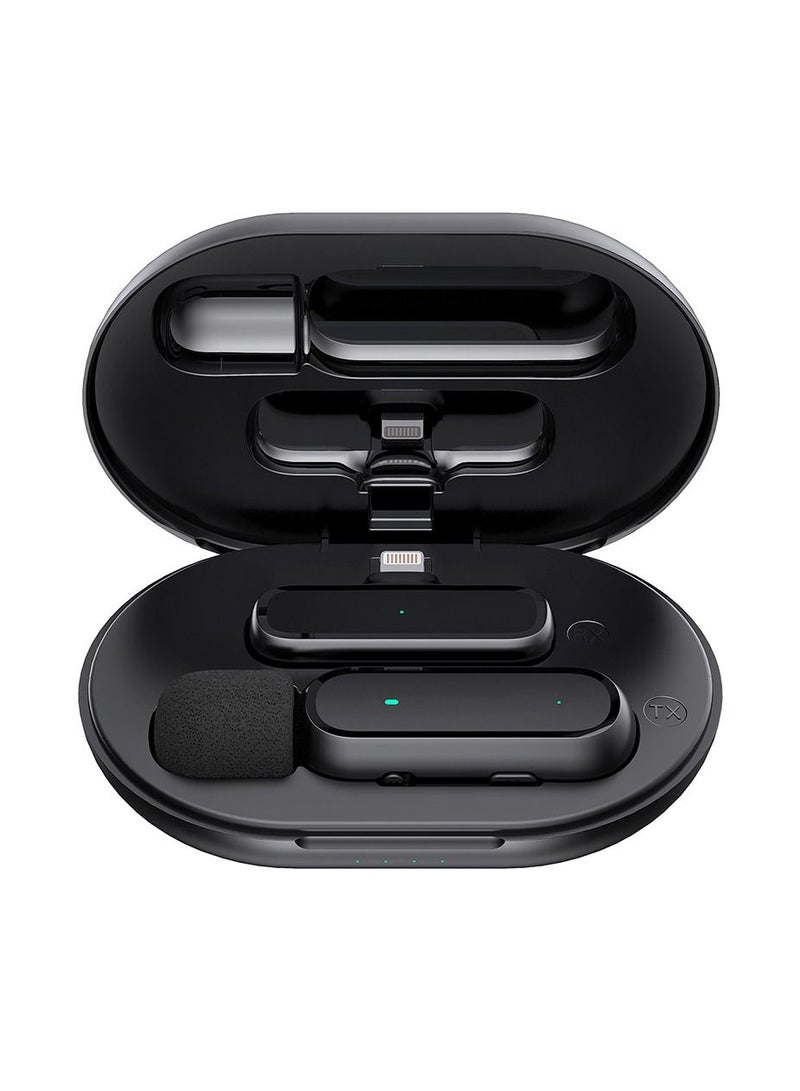 Beauenty Wireless Lavalier Microphone Bluetooth Portable with Charging Case 8H Clip on Lapel K60 Microphone Noise Cancellation for iPhone Video Recording Vlogging YouTube Interview (Black) - Image 1