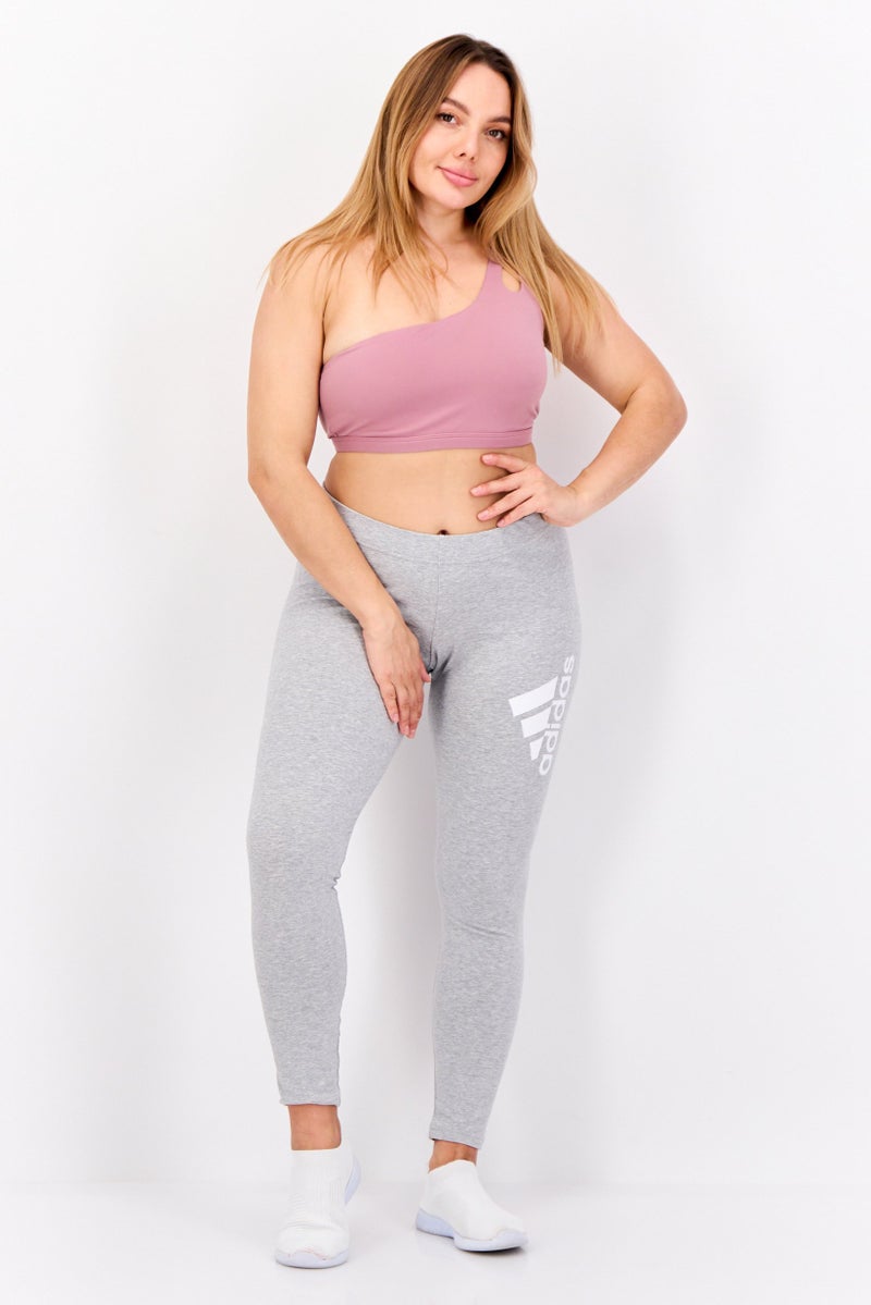 Adidas Women Brand Logo Light Support Yoga Sports Bra, Mauve - Image 4