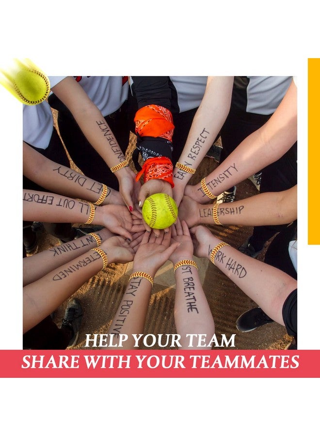 LEIFIDE 148 Pcs Softball Gift Softball Party Favors Softball Makeup Bag Softball Bracelet Keychain Stickers Hair Ties for Sport Birthday Decoration Party Supplies - Image 5