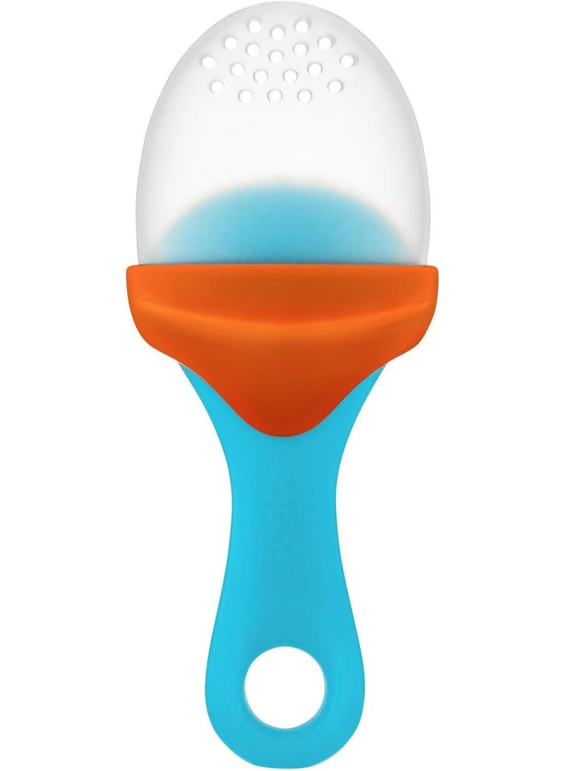 بون وحدة تغذية اللب المصنوعة من السيليكون باللون البرتقالي والأزرق - Image 1