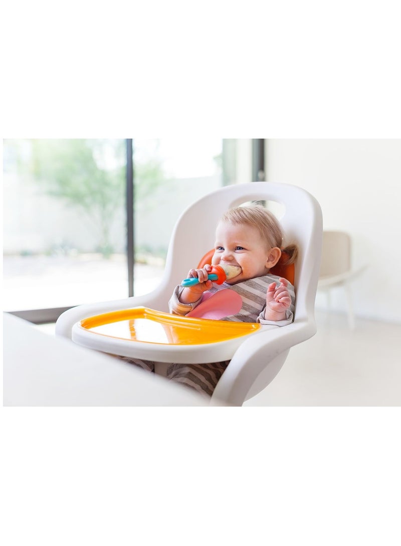 بون وحدة تغذية اللب المصنوعة من السيليكون باللون البرتقالي والأزرق - Image 3