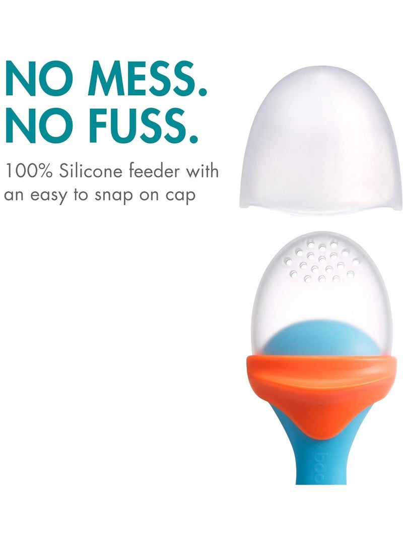 بون وحدة تغذية اللب المصنوعة من السيليكون باللون البرتقالي والأزرق - Image 5